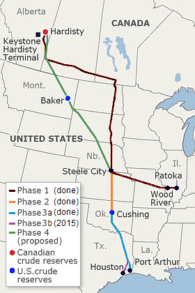 Karte der Pipeline